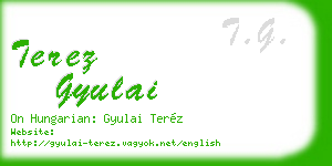 terez gyulai business card